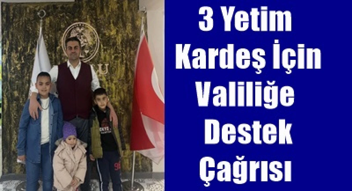 3 Yetim Kardeş İ&ccedil;in Valiliğe Destek &Ccedil;ağrısı