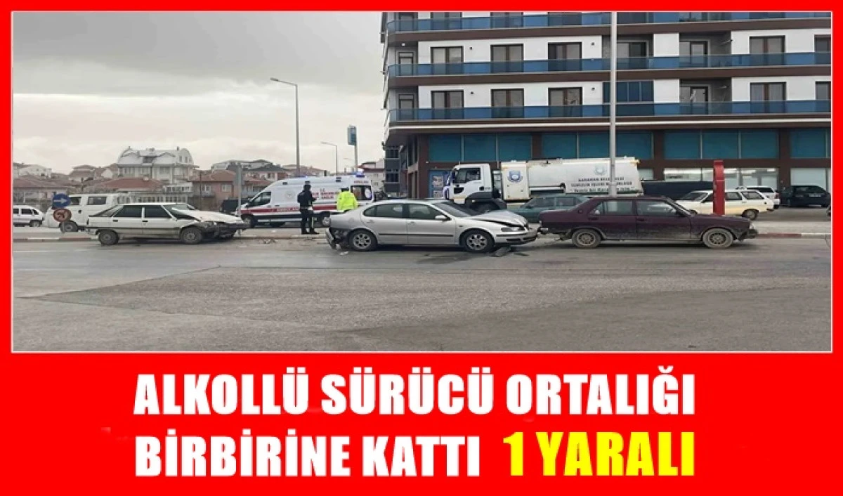 Alkoll&uuml; S&uuml;r&uuml;c&uuml; Ortalığı Birbirine Kattı ; 1 Yaralı