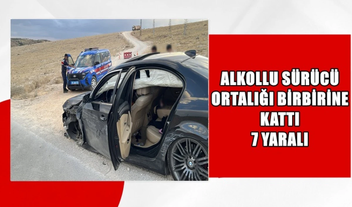 Alkoll&uuml; S&uuml;r&uuml;c&uuml; Ortalığı Birbirine Kattı ; 7 Yaralı
