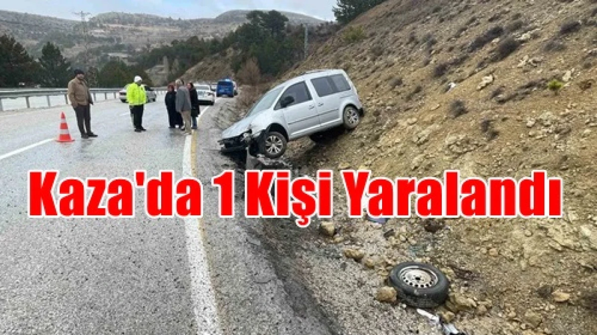 Ara&ccedil; şarampole savruldu 1 yaralı