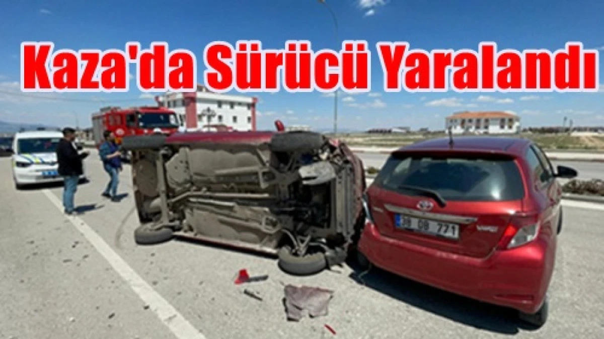 Araca &Ccedil;arpan Otomobil Takla Attı