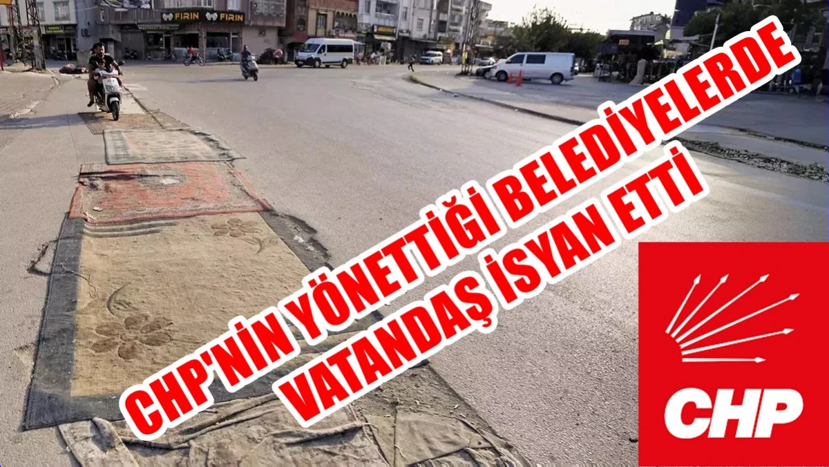 BELEDİYE'NİN YAPMADIĞI YOLLARI VATANDAŞ HALILARLA KAPATTI
