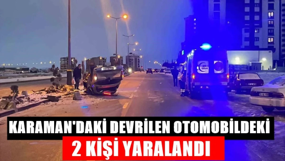 Buzlanma kazaya yol a&ccedil;tı: 2 yaralı
