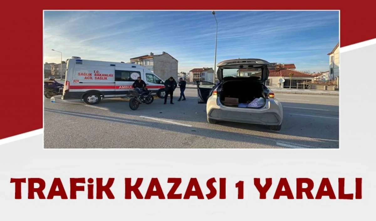Ciple motosiklet &ccedil;arpıştı: 1 yaralı