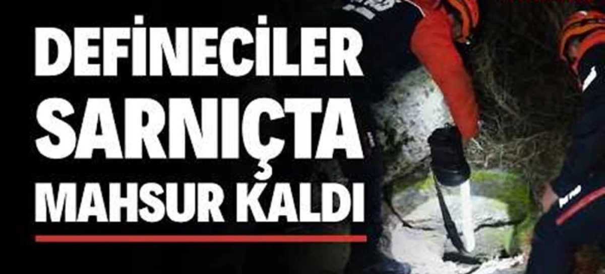 Define bulmak i&ccedil;in girdikleri sarnı&ccedil;ta mahsur kaldılar