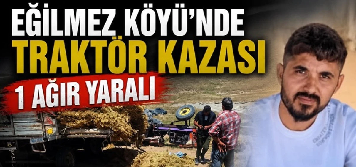 Eğilmez K&ouml;y&uuml;'nde Kaza 1 Ağır Yaralı