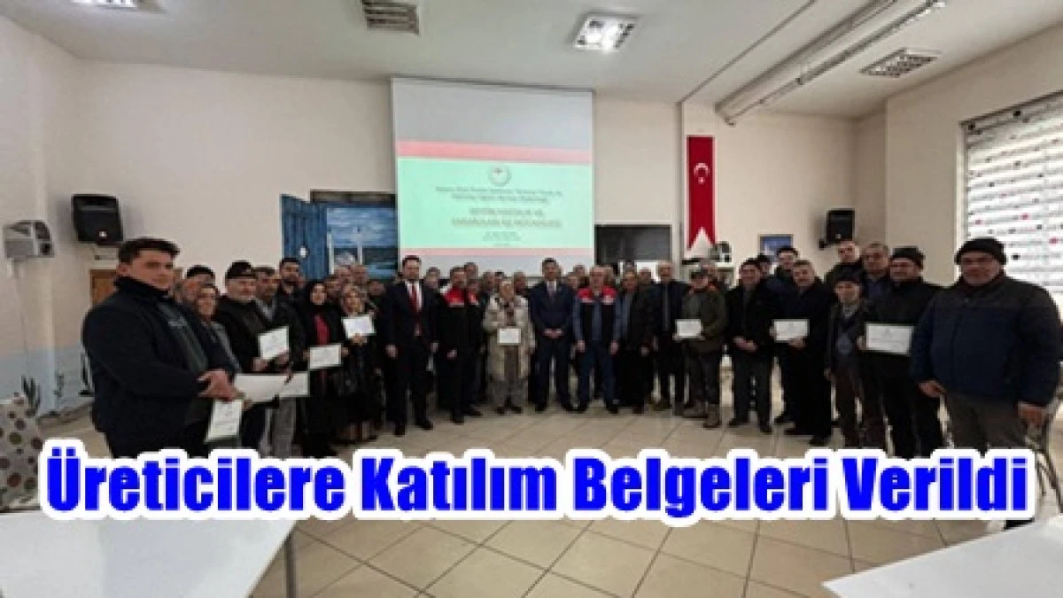 Ermenek'te zeytin &uuml;reticilerine katılım belgeleri verildi