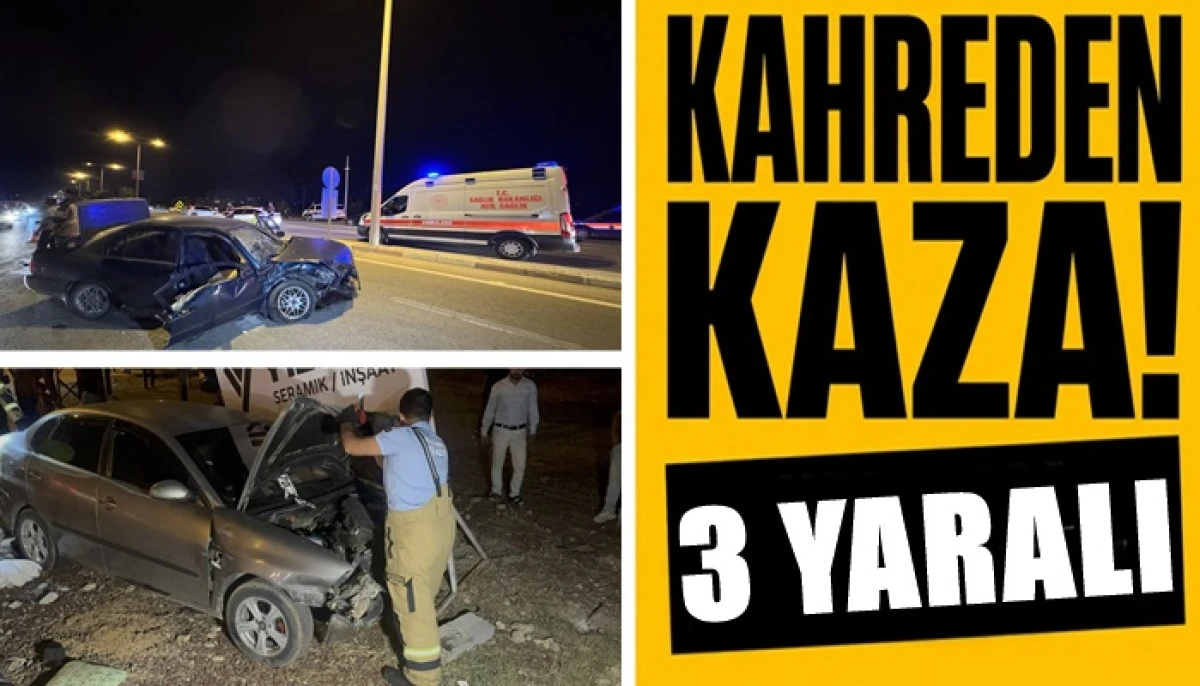 İki Otomobil &Ccedil;arpıştı: 3 Yaralı
