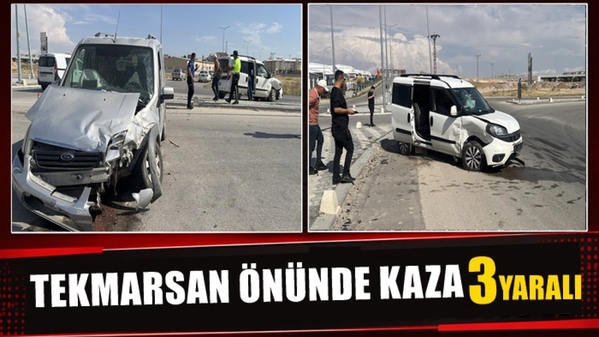 Kamyonetler &ccedil;arpıştı, 3 Yaralı