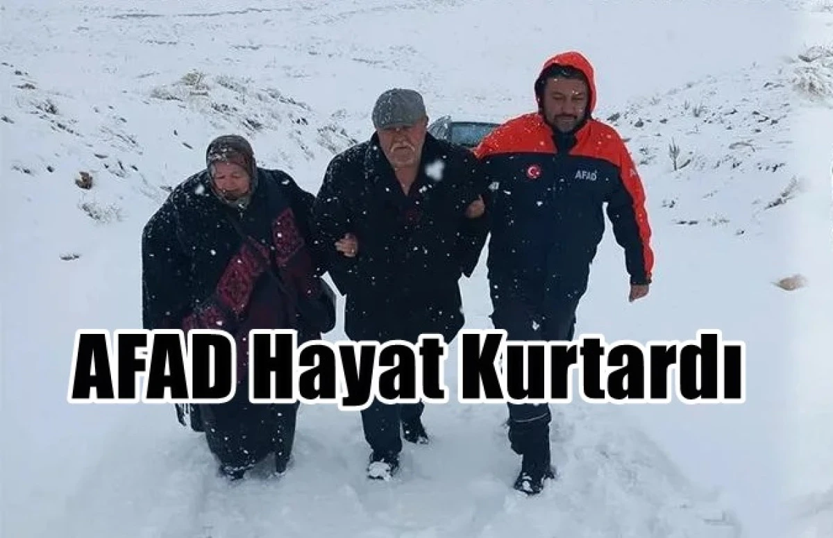 Kar yağışı nedeniyle G&uuml;ldere K&ouml;y&uuml;nde  mahsur kalan vatandaşlar kurtarıldı