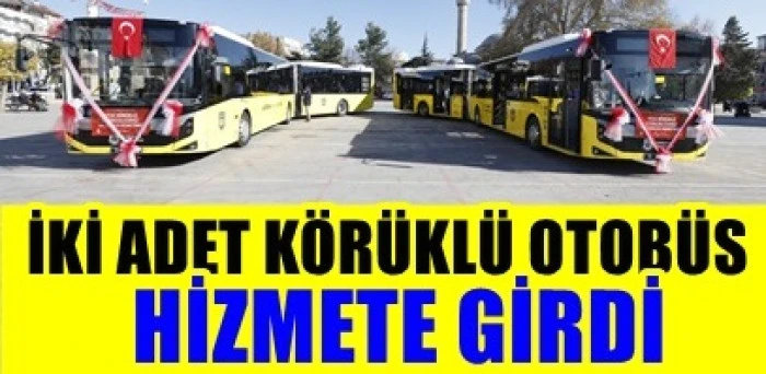 Karaman belediyesi iki adet körüklü otobüsü ek sefer olarak hizmete sundu