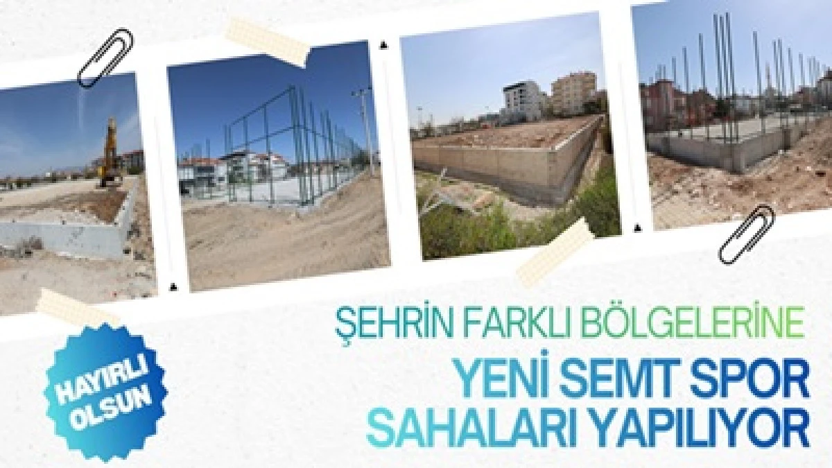 Karaman belediyesi şehrin farklı mahallelerine yeni semt spor sahaları yapıyor.