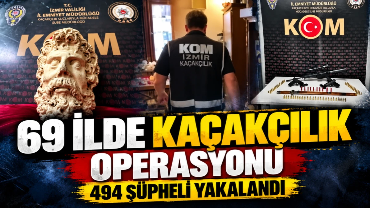 Karaman dahil 69 İlde Ka&ccedil;ak&ccedil;ılık Operasyonu: 494 Ş&uuml;pheli Yakalandı!