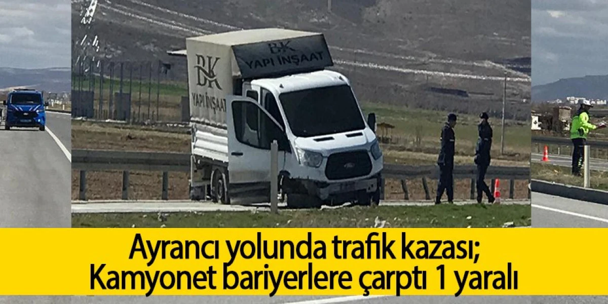 Karaman - Ereğli Yolunda kaza Bariyerlere &ccedil;arptı: 1 yaralı