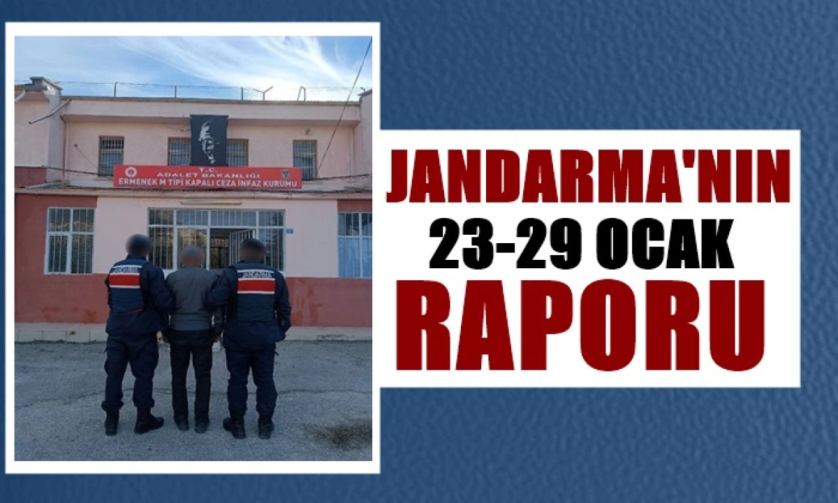 Karaman İl Jandarma Komutanlığı, 23-29 Ocak Raporu