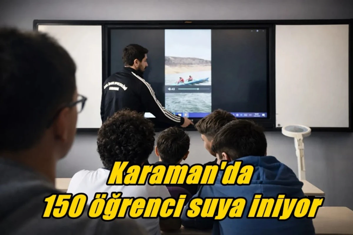 Karaman'da 150 &ouml;ğrenci suya iniyor