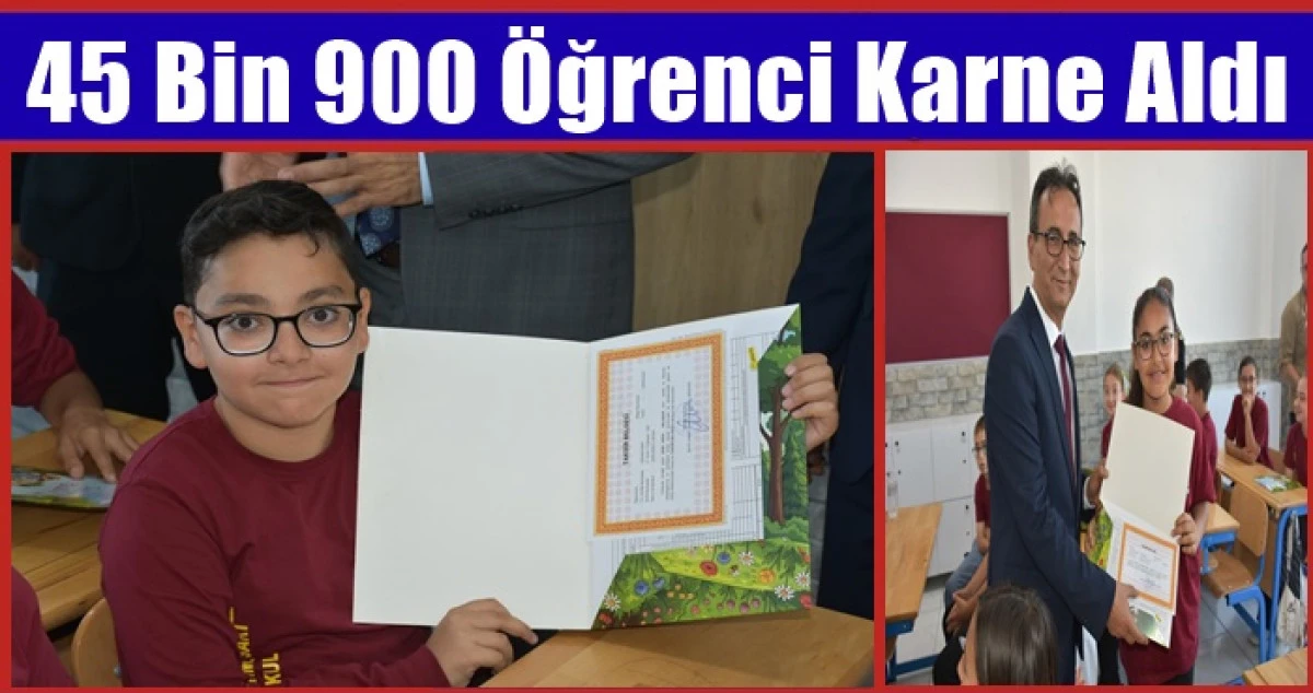 Karaman'da 45 Bin 900 &Ouml;ğrenci Karne Sevinci Yaşadı