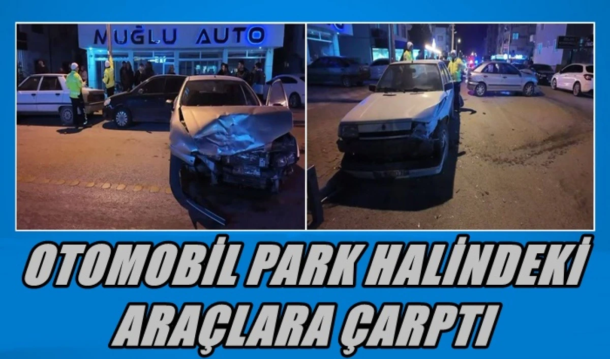 Karaman'da park halindeki araca &ccedil;arpan otomobil kamerada: 2 yaralı