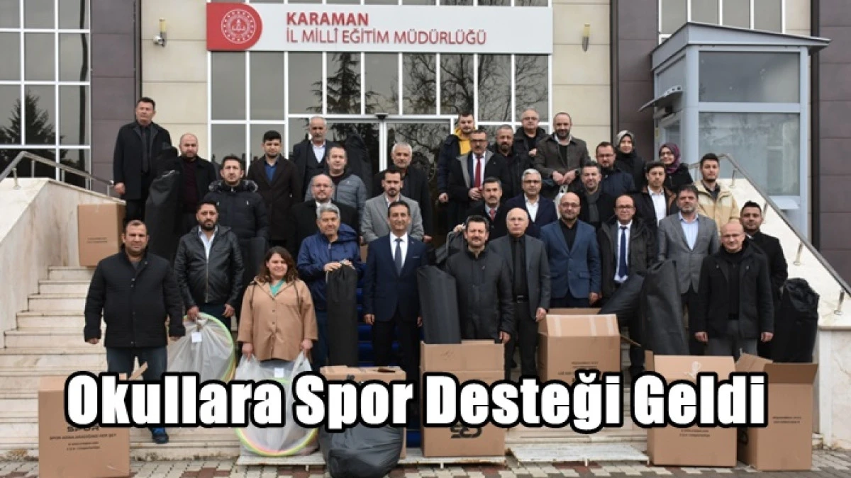 Karamandaki Okullara Spor Desteği Geldi