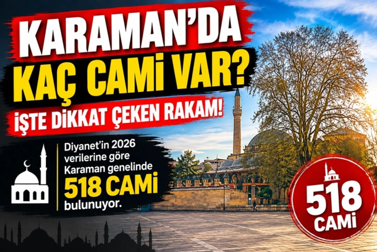 Karaman&rsquo;ın cami sayısı a&ccedil;ıklandı