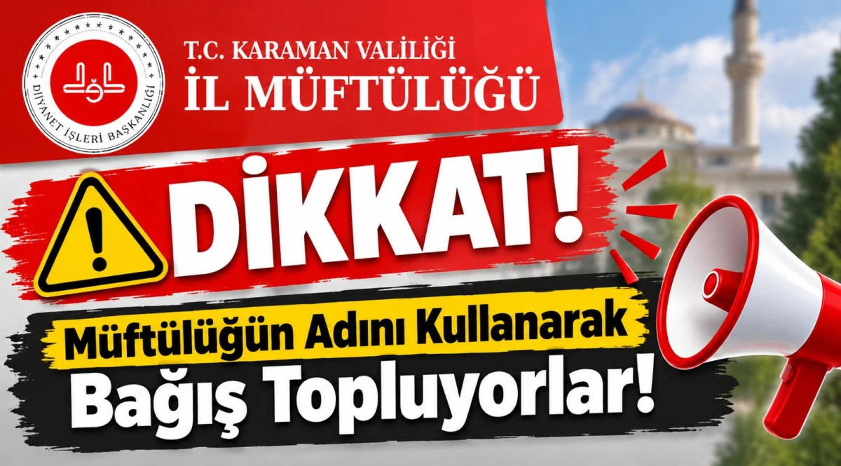 Karaman&rsquo;ın Ermenek il&ccedil;esinde, İl&ccedil;e M&uuml;ft&uuml;l&uuml;ğ&uuml;n&uuml;n adını kullanarak esnaf ve vatandaşlardan bağış talep edildiği ortaya &ccedil;ıktı.