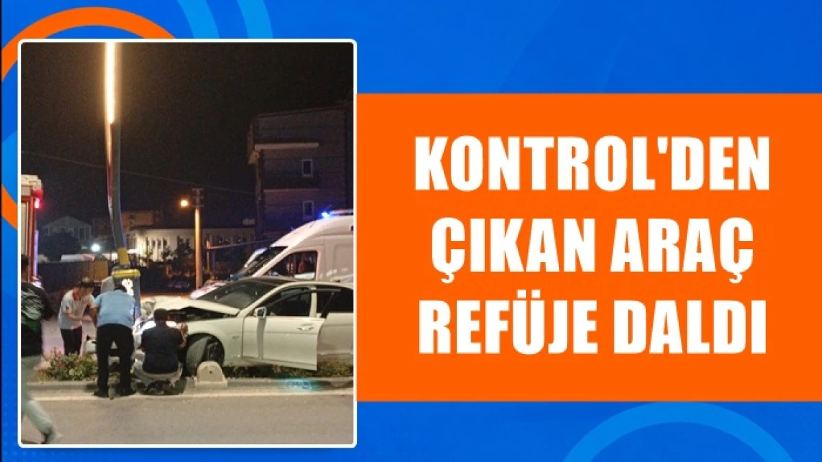 Kontrolden &ccedil;ıkan otomobil ref&uuml;je daldı