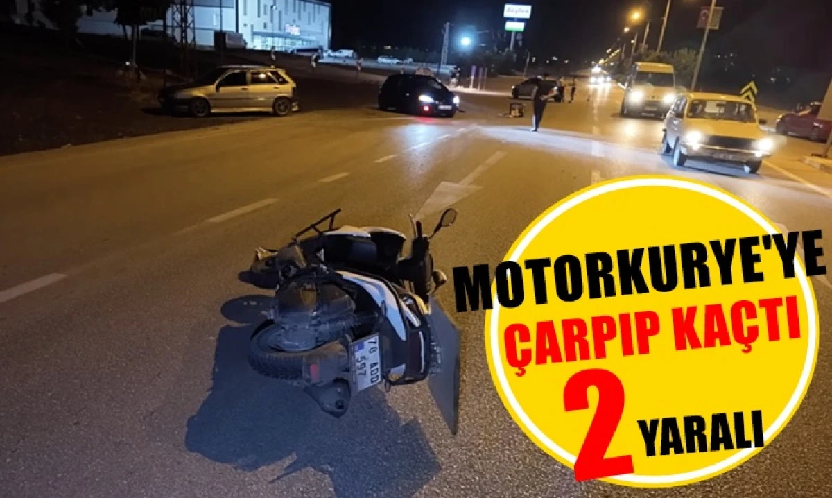  Motorkuryeye &ccedil;arpıp ka&ccedil;tı! 2 Yaralı