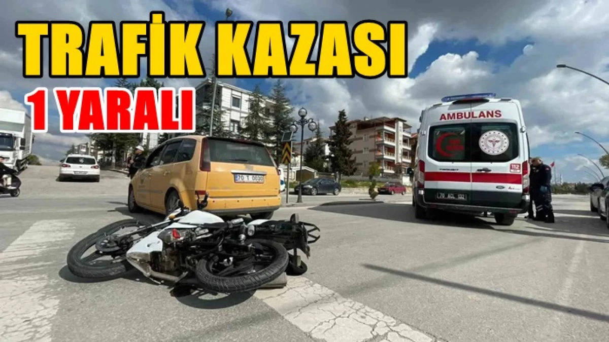 Motosiklet kazası: 1 yaralı