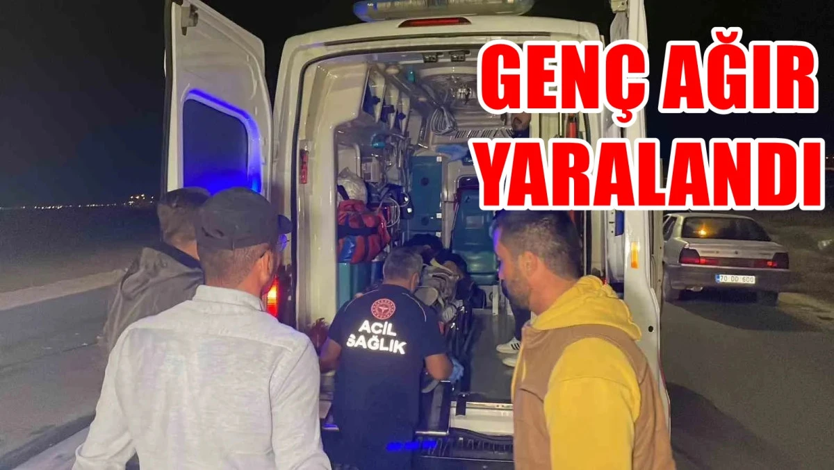 Motosikletin genç sürücüsü ağır yaralandı