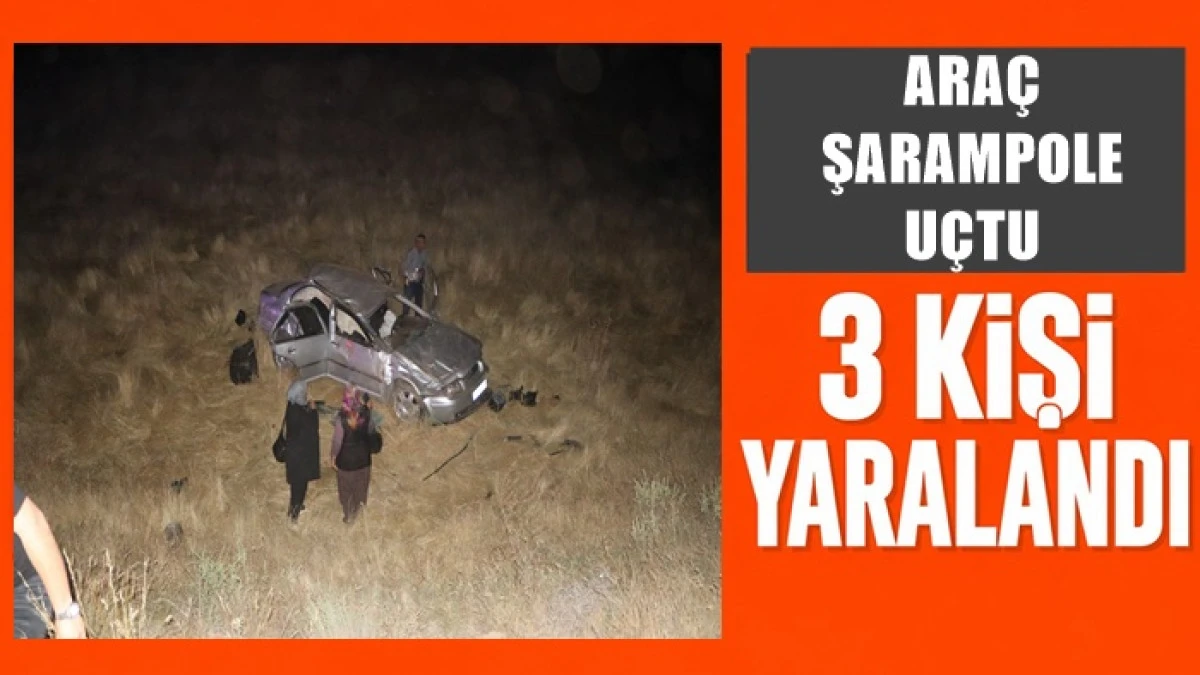 Otomobil takla atarak şarampole u&ccedil;tu: 3 yaralı