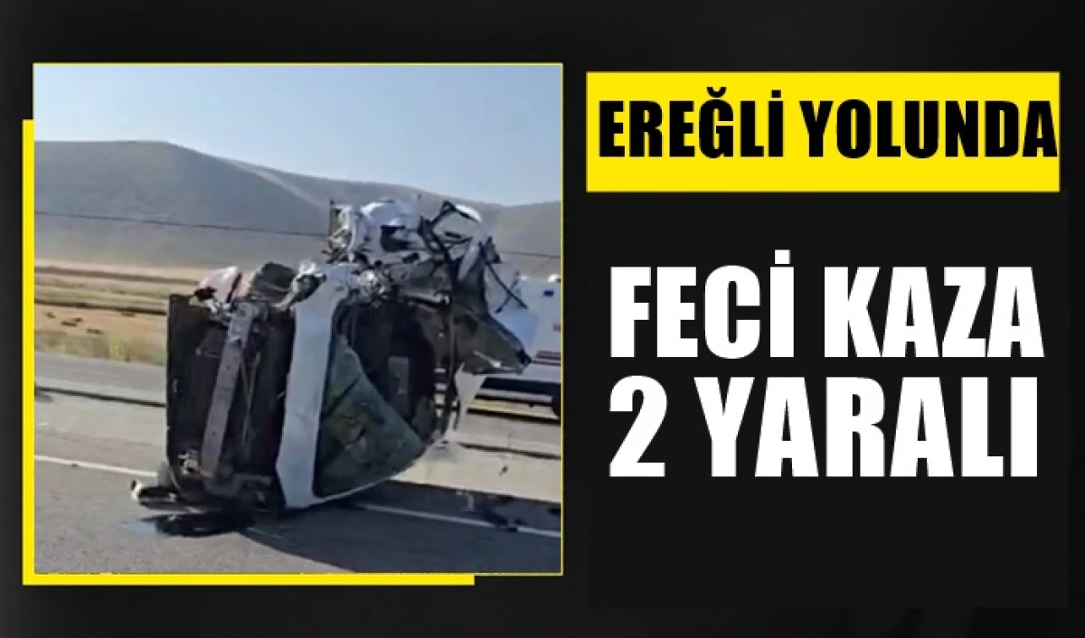 Otomobil trakt&ouml;re arkadan &ccedil;arptı, 2 Yaralı