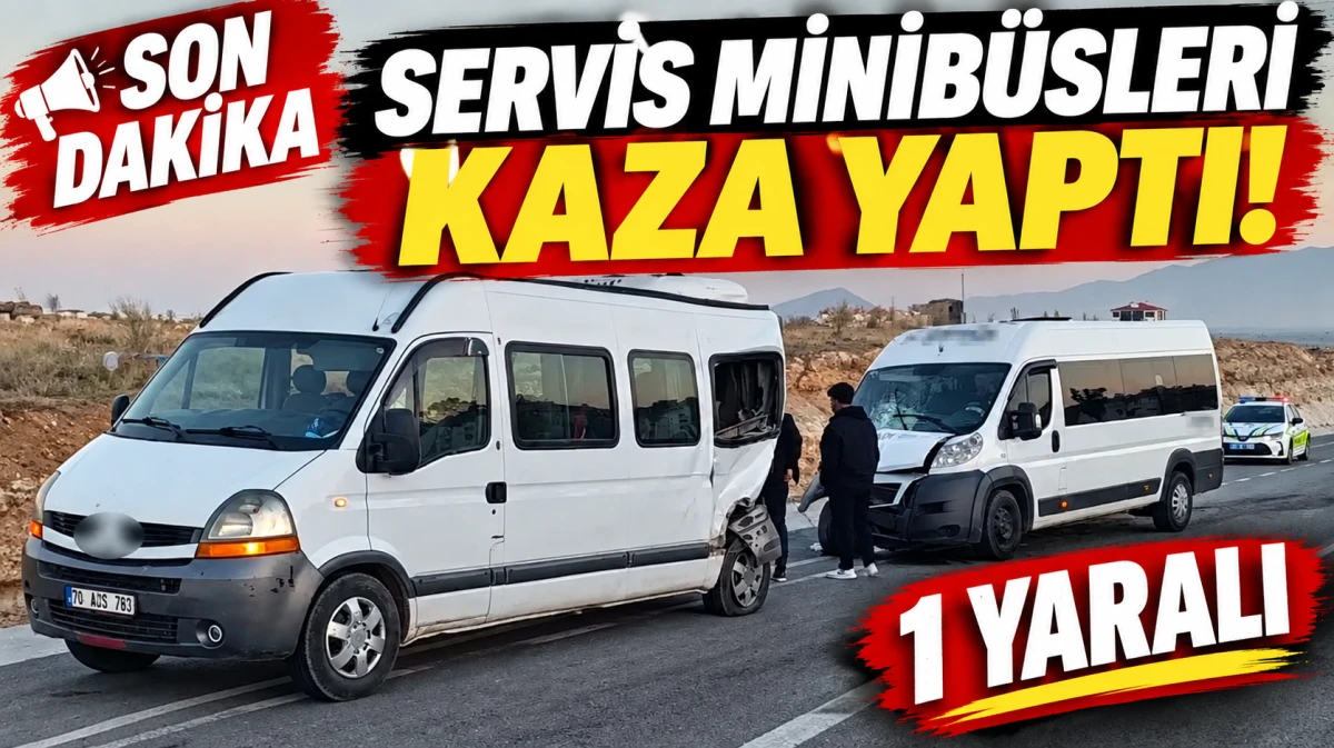 Servis Minib&uuml;sleri &Ccedil;arpıştı: 1 Yaralı