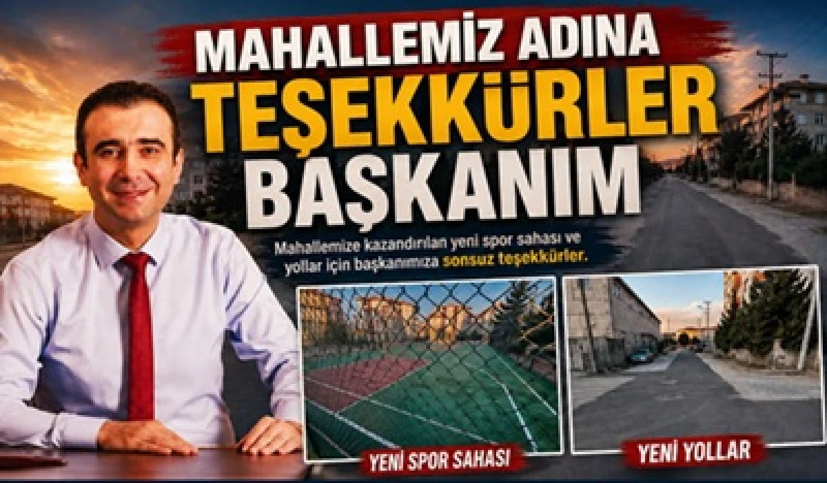 Tabduk Emre mahallesine yapılan hizmetlerinden dolayı belediye başkanı Savaş Kalaycı'ya teşekk&uuml;r etti.