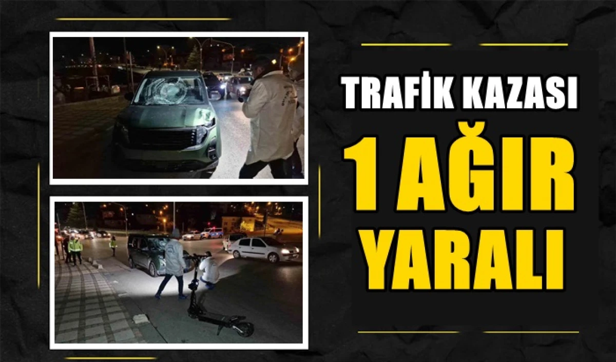Trafik kazası: 1 Ağır yaralı