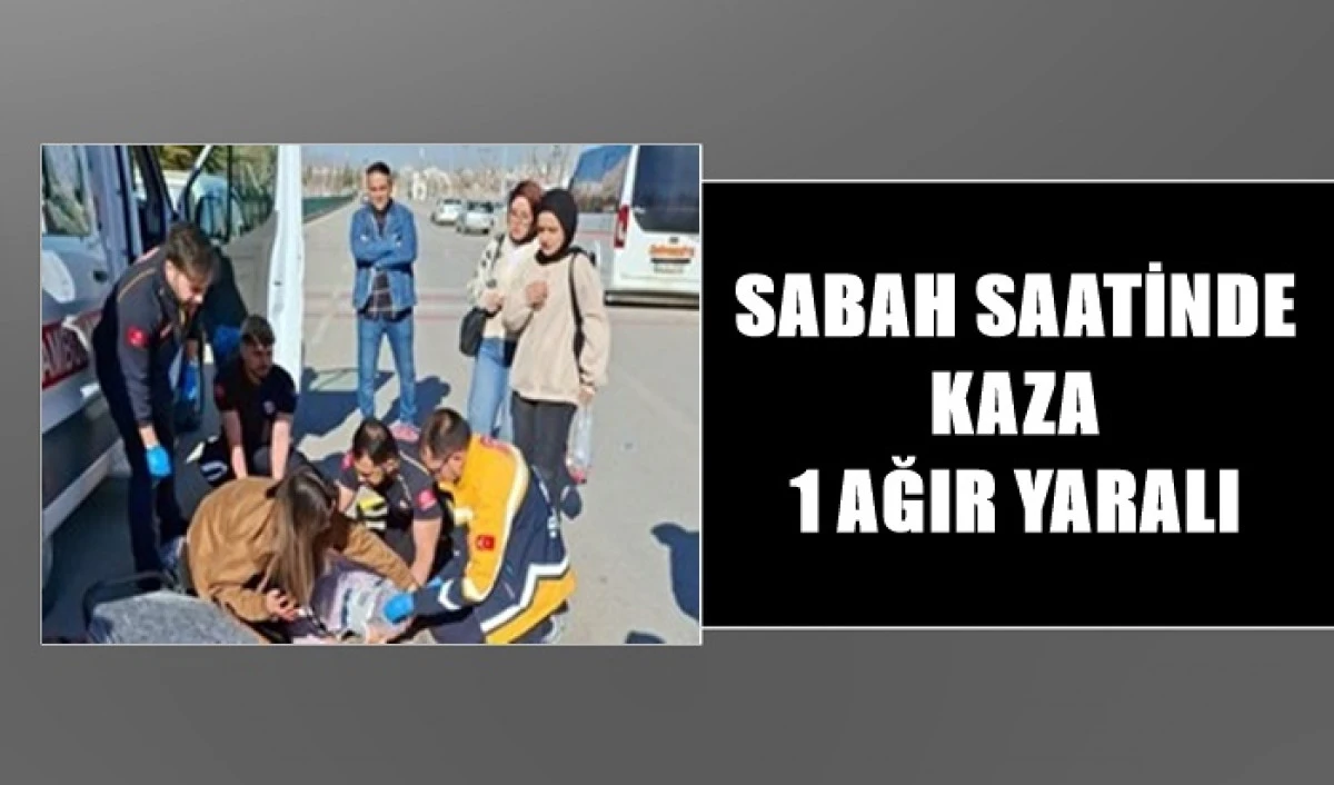 &Uuml;niversite Yolunda Kaza 1 Yaralı