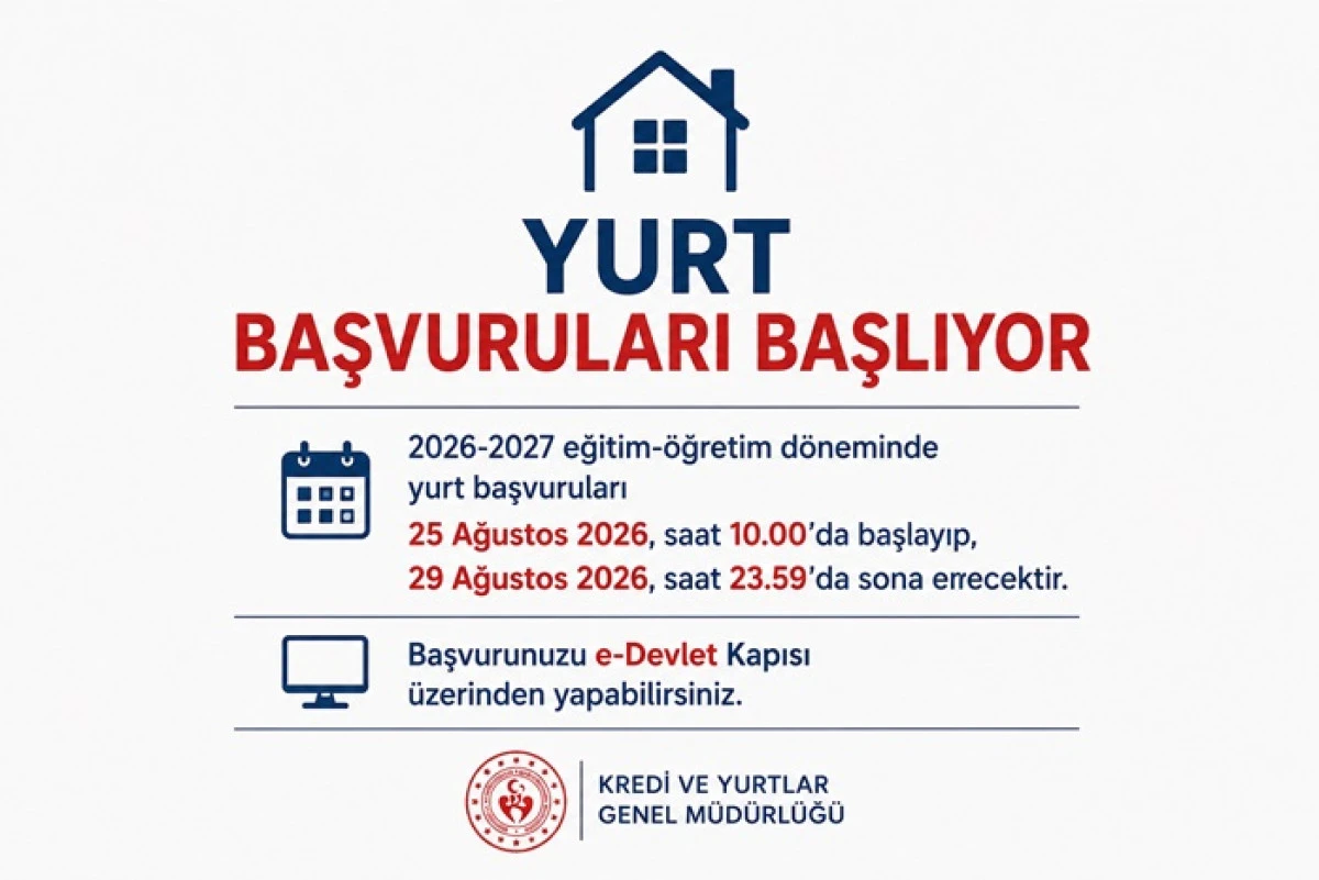 Yurt Başvuruları başlıyor